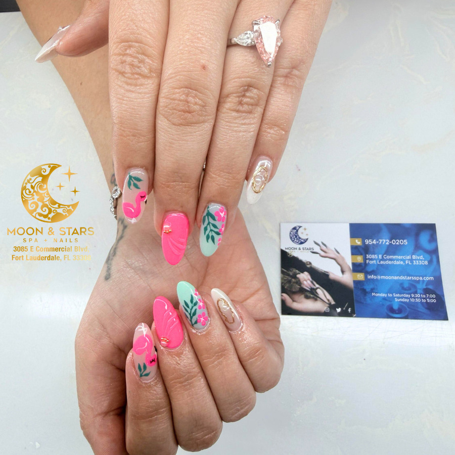 Moon and Stars Spa Nails (2)